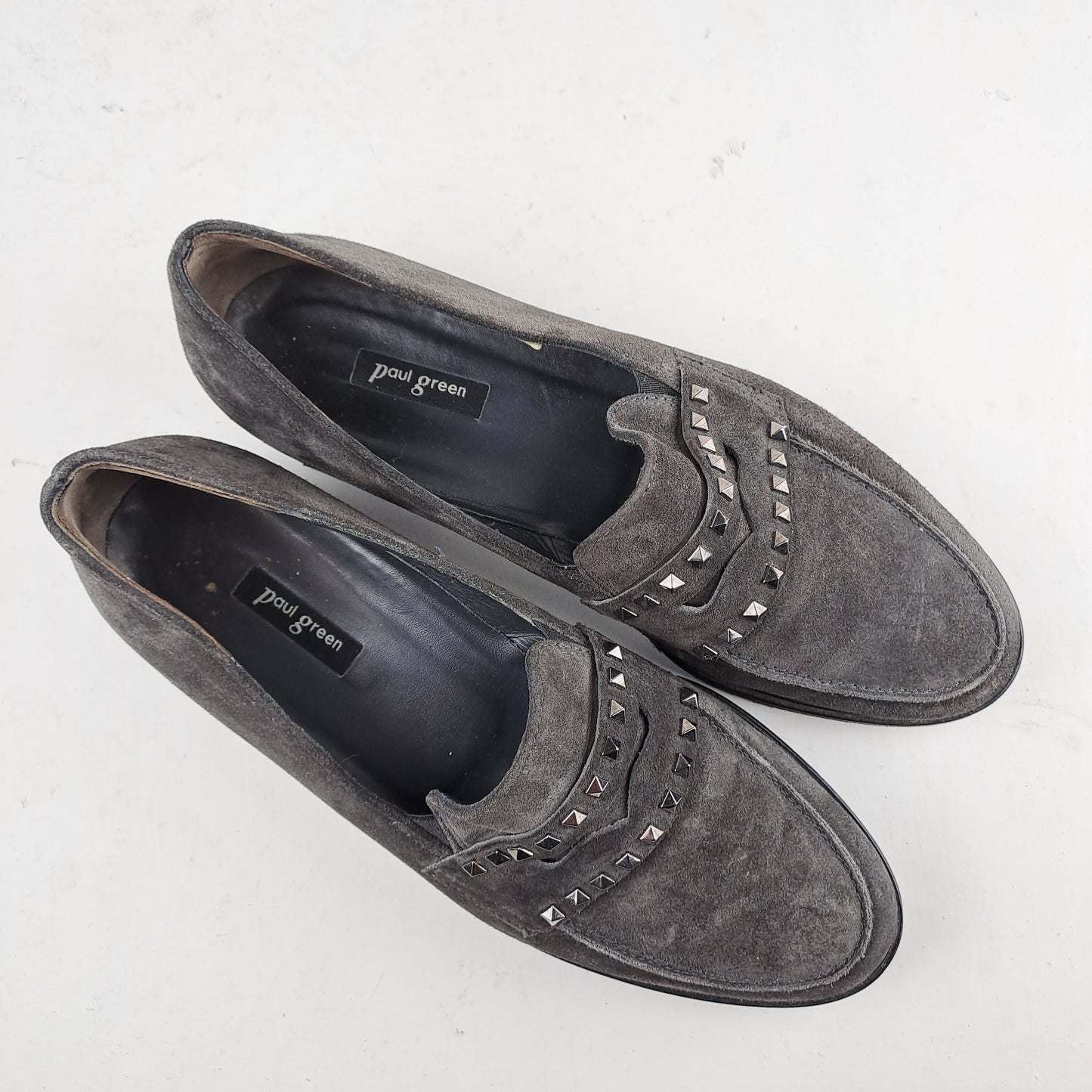 Paul Green Naiste Nahast Hallid Kingad Loafers Suurus 38.5