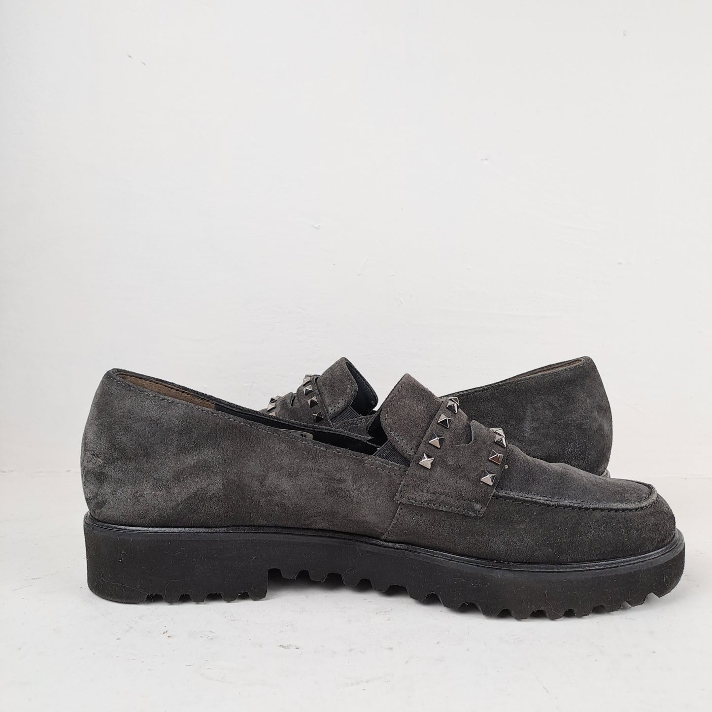 Paul Green Naiste Nahast Hallid Kingad Loafers Suurus 38.5