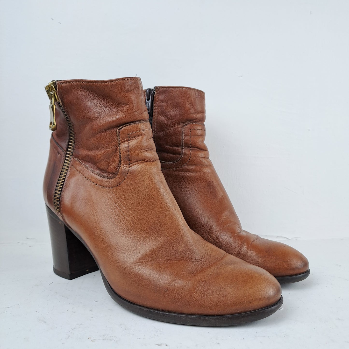 BOCAGE Womens Brown Leather Boots Size 38