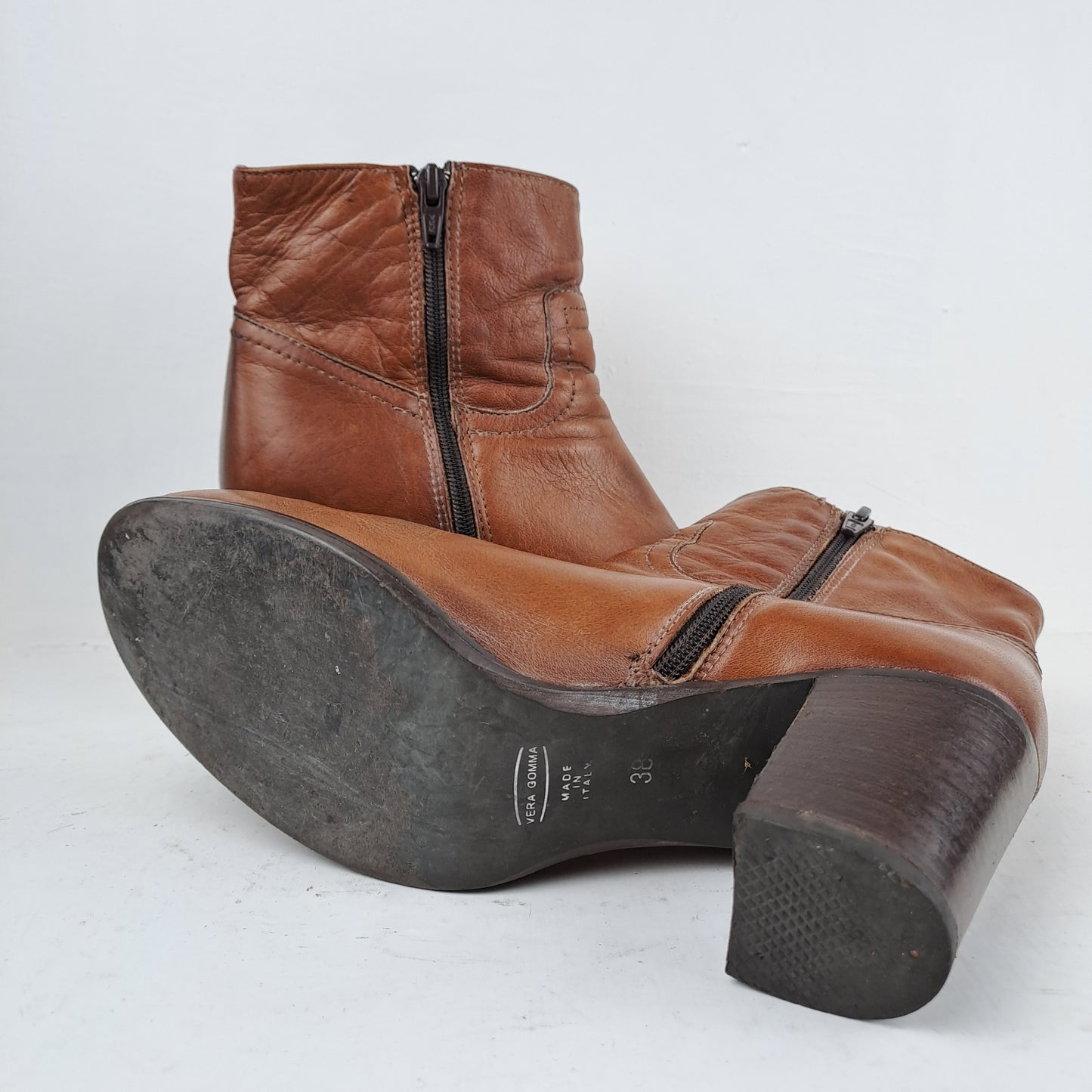 BOCAGE Womens Brown Leather Boots Size 38