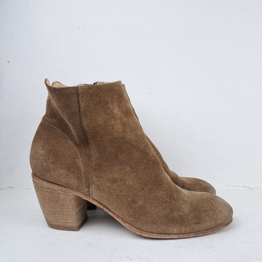 HISTORY 541 Womens Brown Leather Boots Size 38