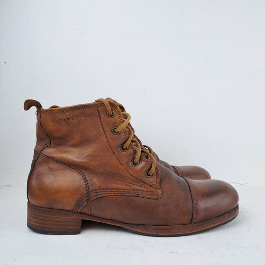 TEN POINTS Womens Brown Leather Boots Size 39