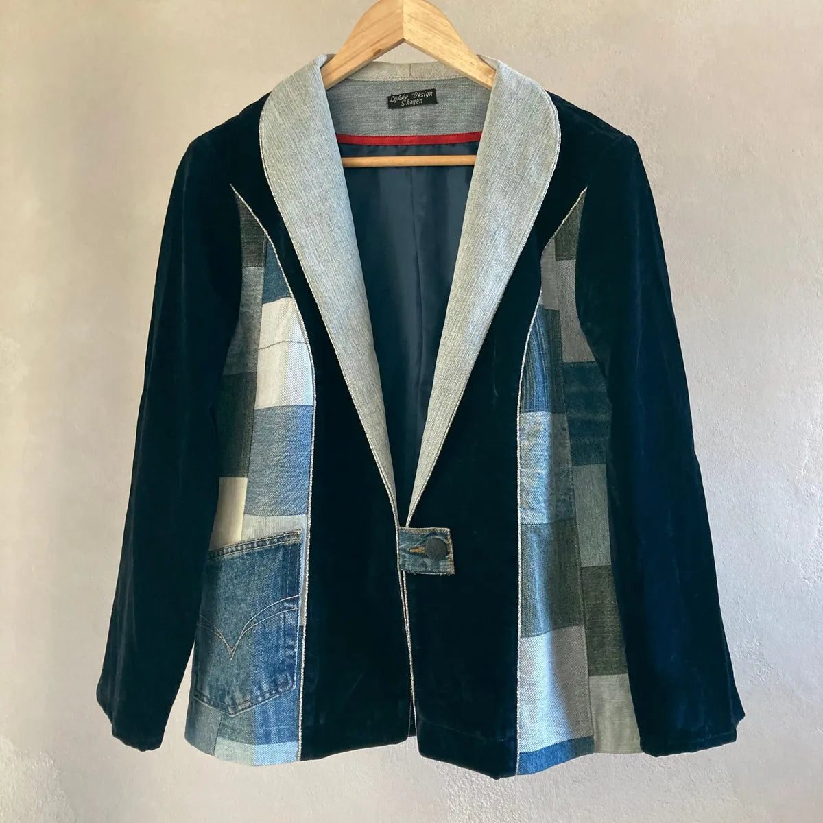 Ladies Velvet Denim Jacket, Blazer Size 40