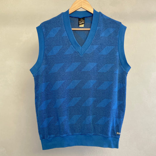 Black Horse Vintage Mens Blue Jumper Vest Size L