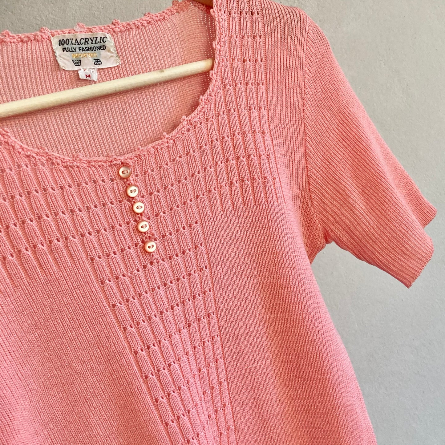 Vintage Naiste Kootud Topp Suurus M