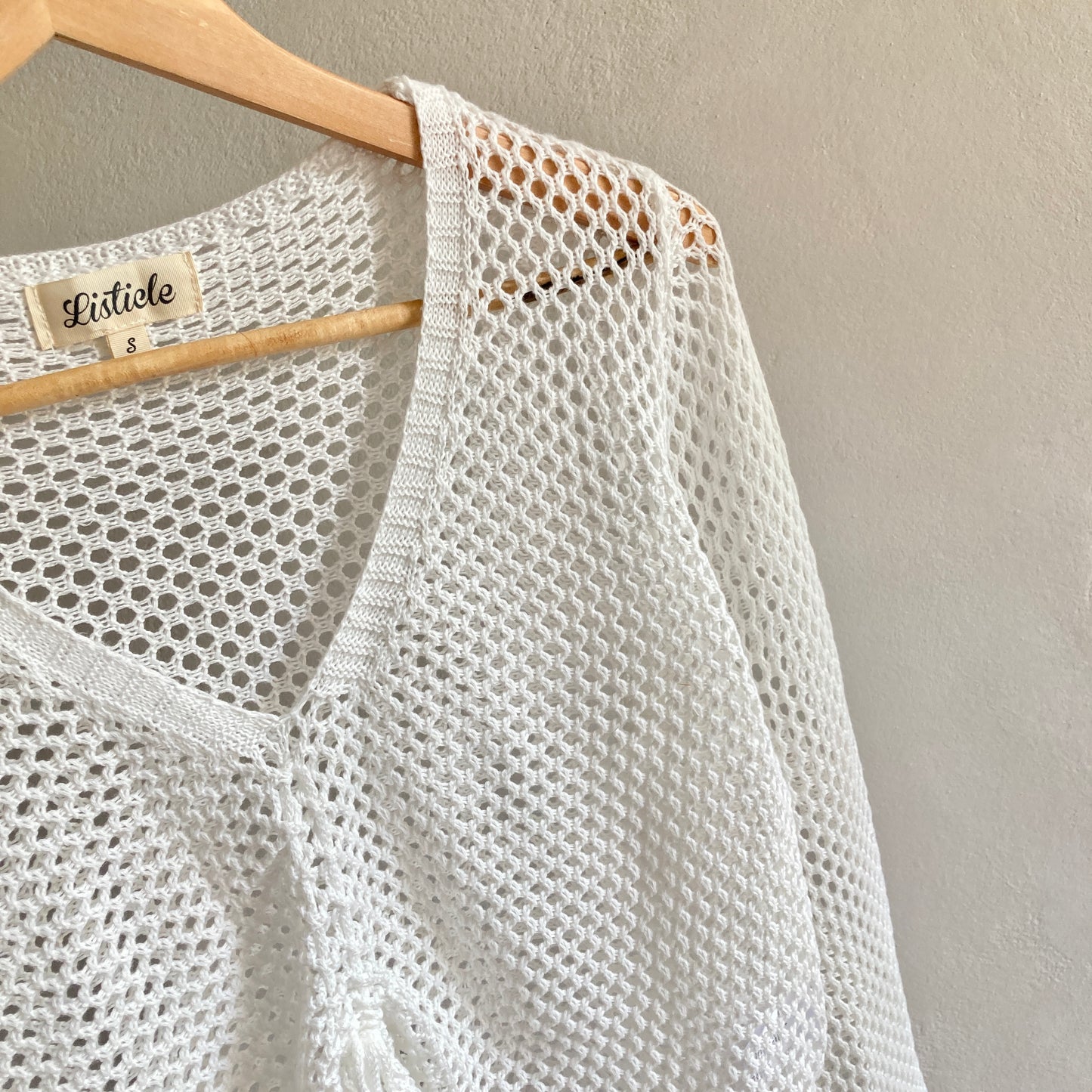 Womens Open Knit Top Size S