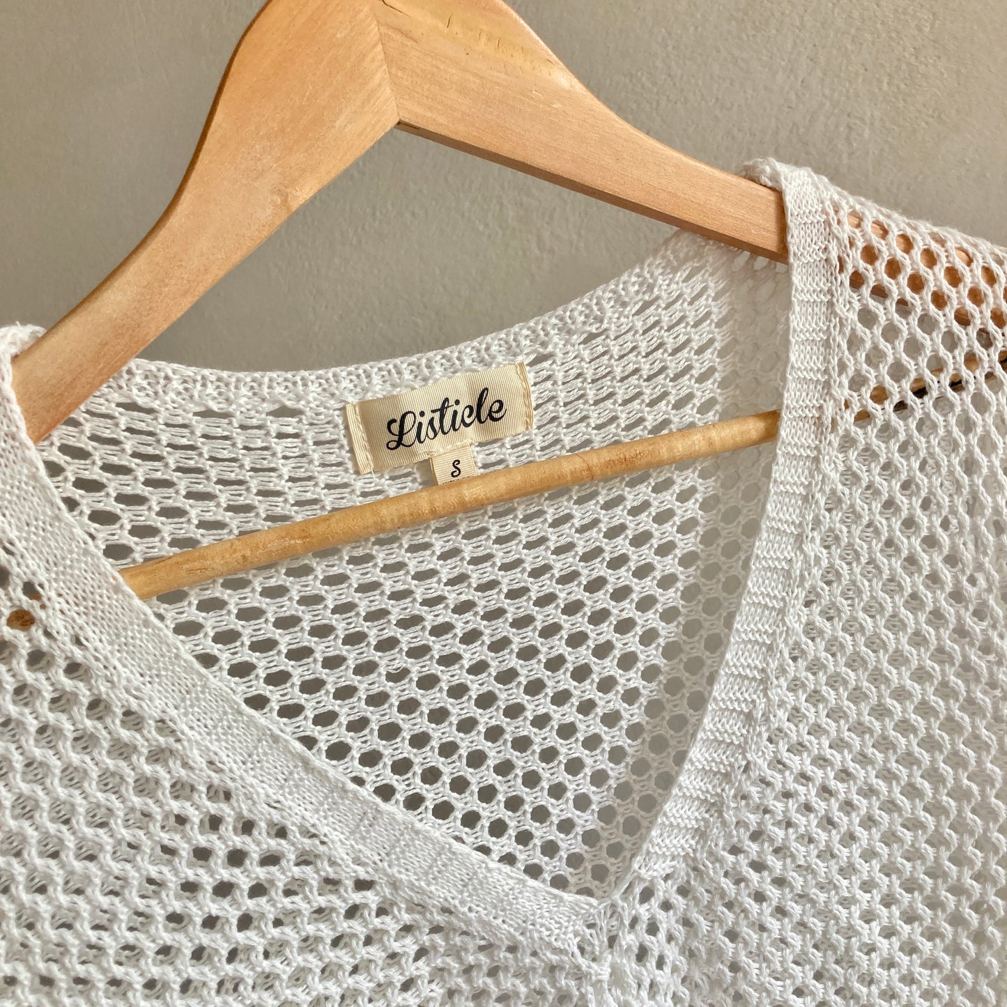 Womens Open Knit Top Size S