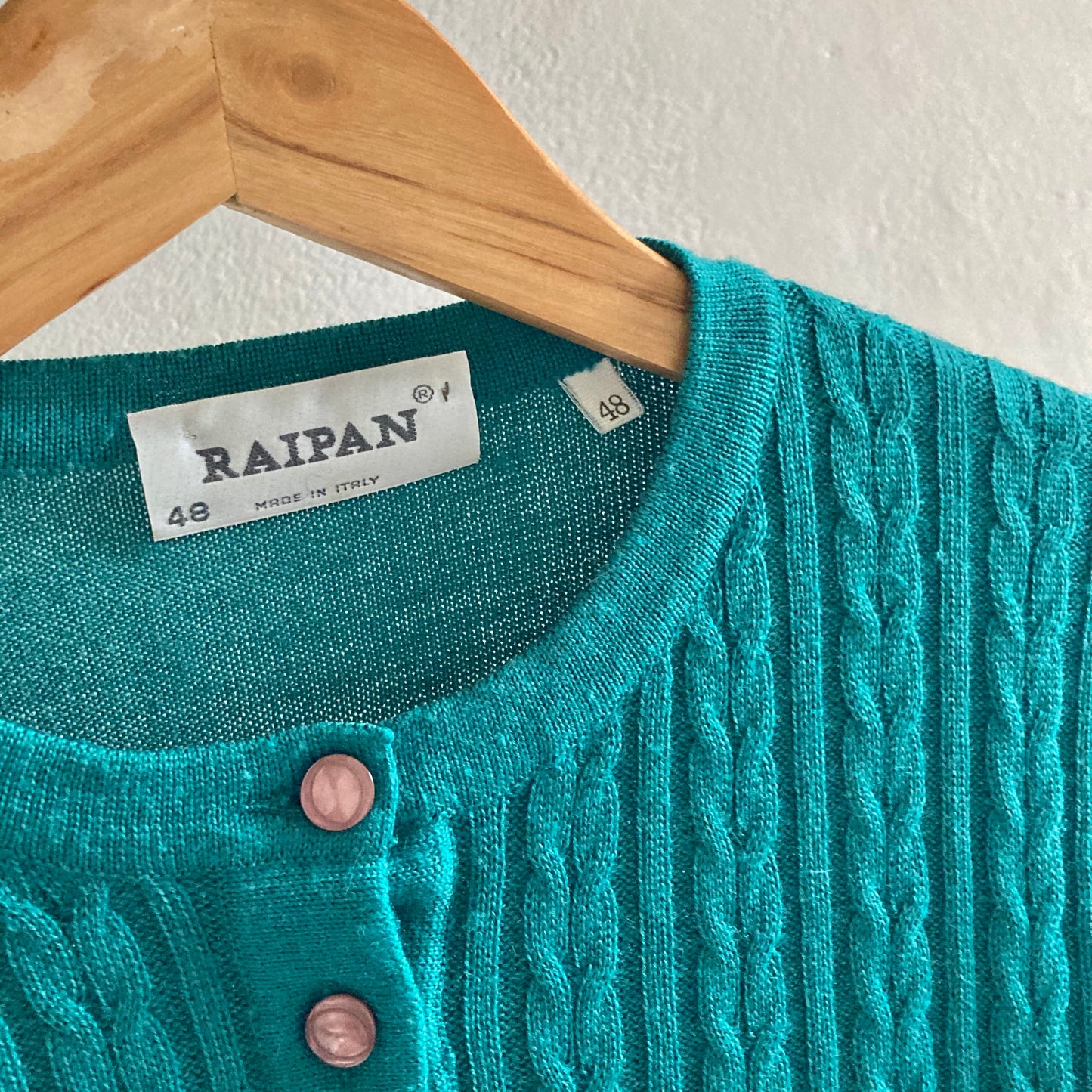 Vintage Naiste Poolvillane Kampsun Suurus 40