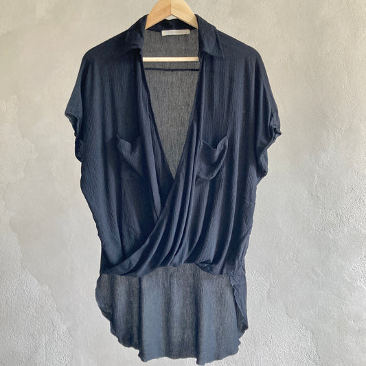 Womens Sheer Blouse Size M