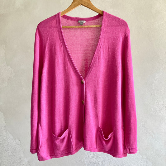 J.Jill Womens Linen Cardigan Size XL