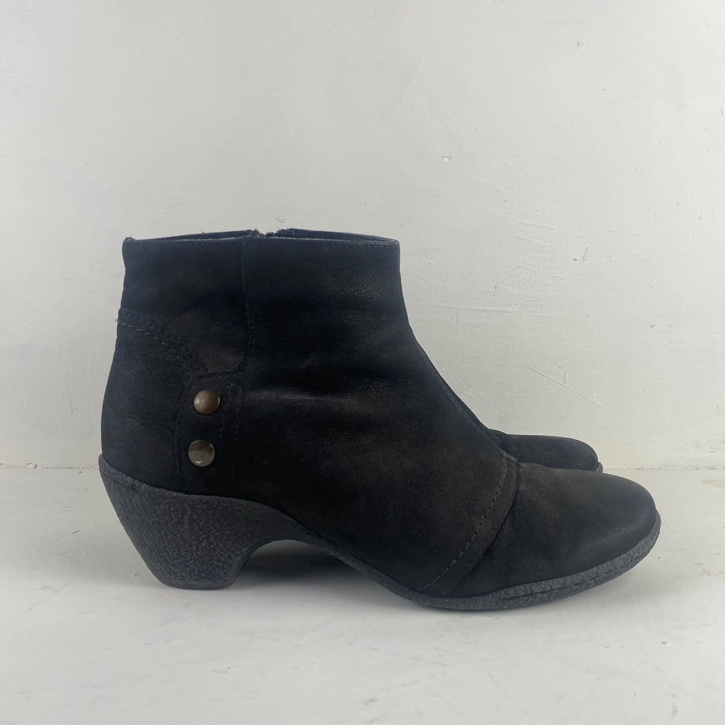 Softwalk Ladies Black Ankle Boots Size 38