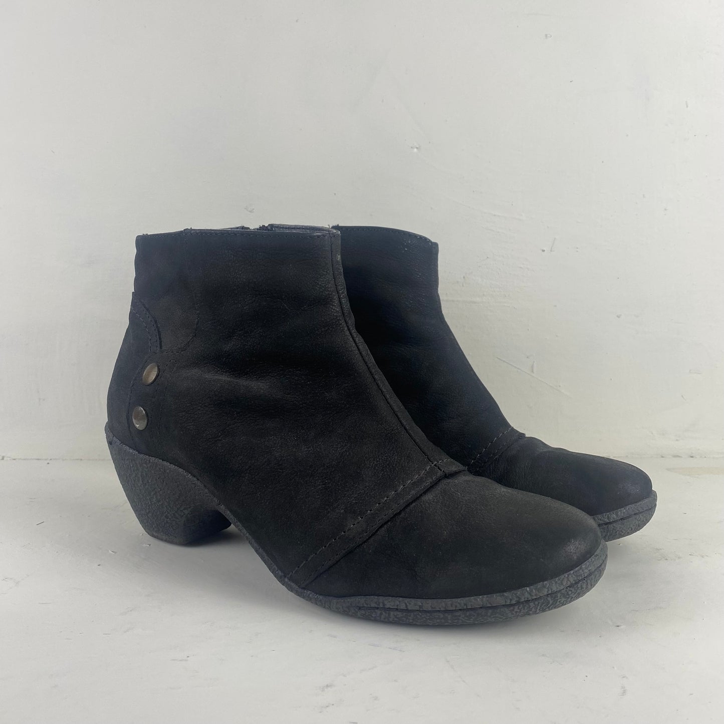 Softwalk Ladies Black Ankle Boots Size 38
