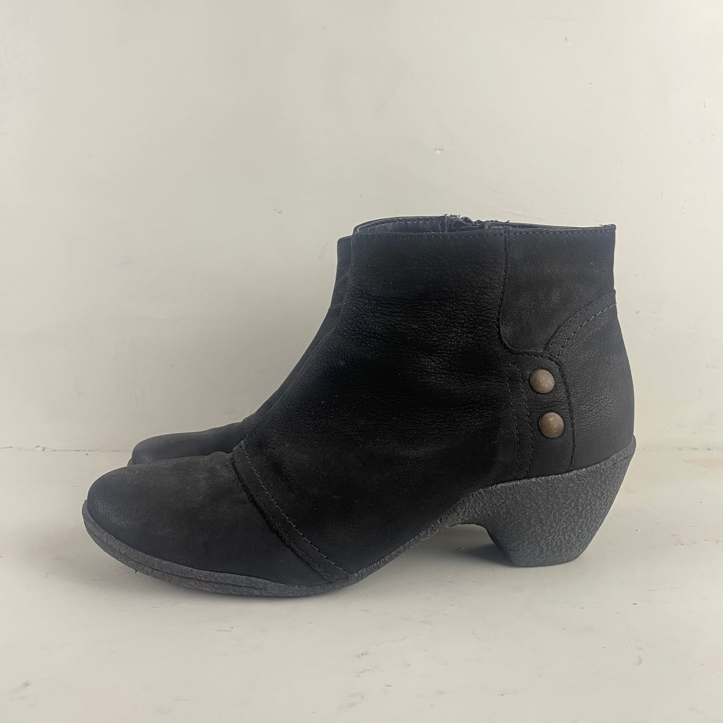 Softwalk Ladies Black Ankle Boots Size 38