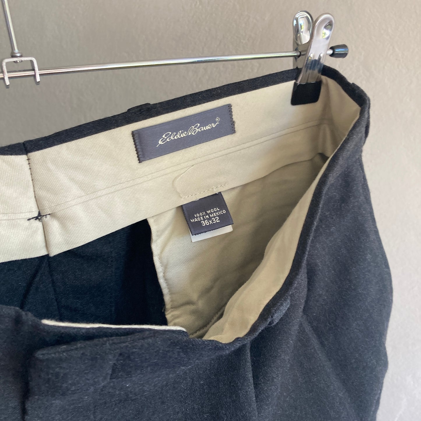 Eddie Bauer Mens Woollen Suit Trousers Size W36 L32