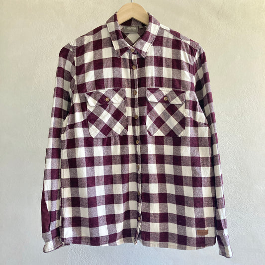 Womens Organic Cotton Check Shirt Size L