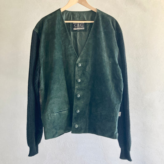 Vintage Mens Suede and Wool Jacket Size L