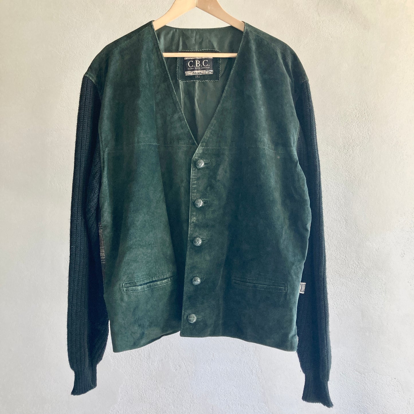 Vintage Meeste Nahast Jakk Suurus L