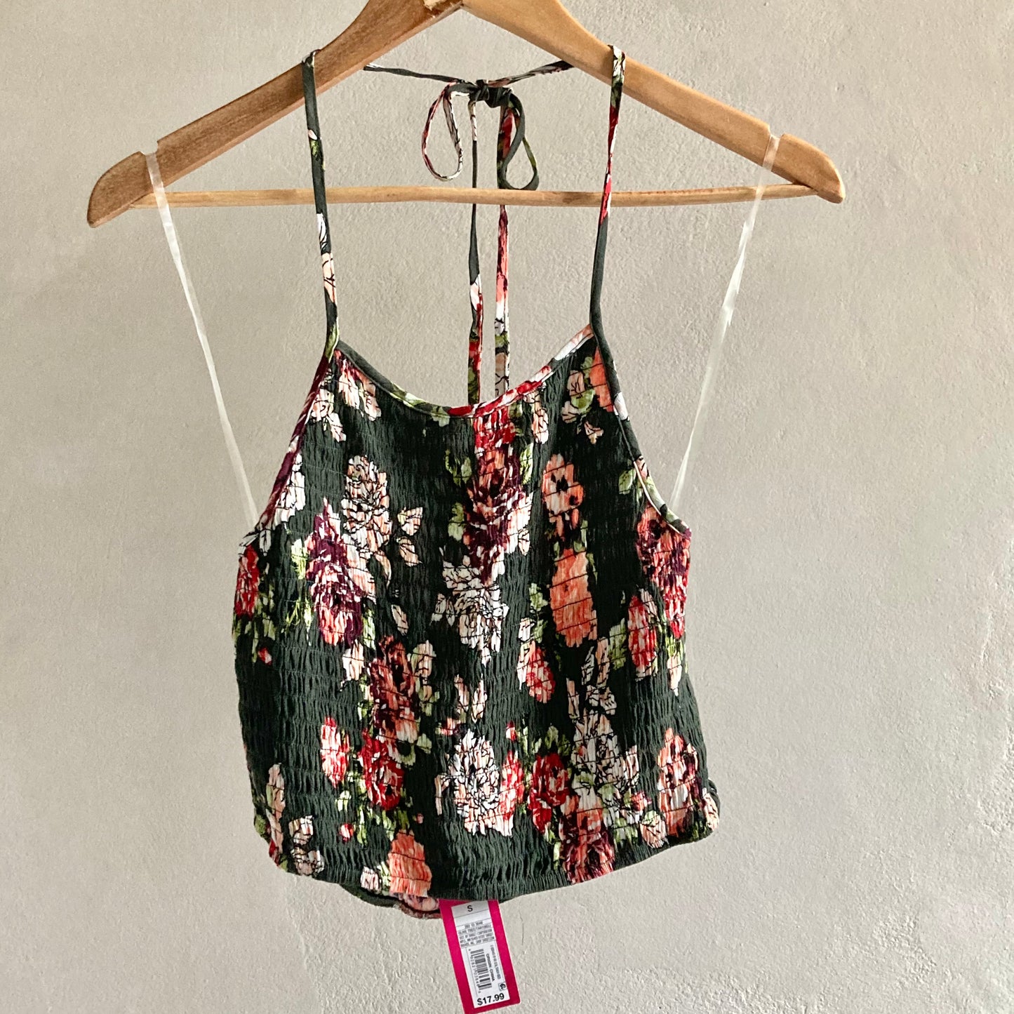 Womens Floral Crop Top Size S
