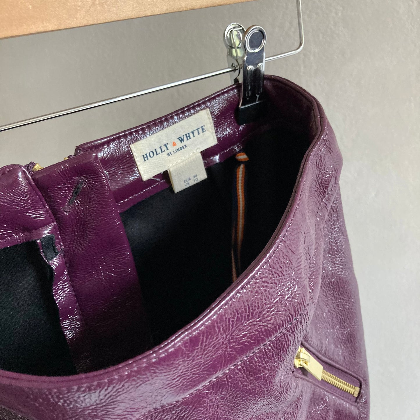 Lindex Womens Faux Leather Mini Skirt Size 36