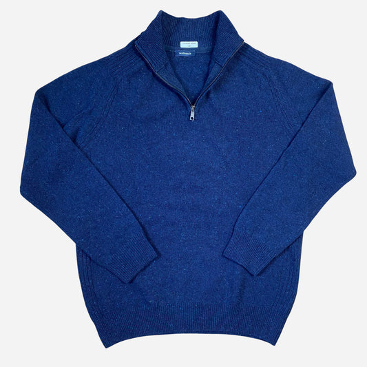 Walbusch Mens Blue Wool Jumper Size L