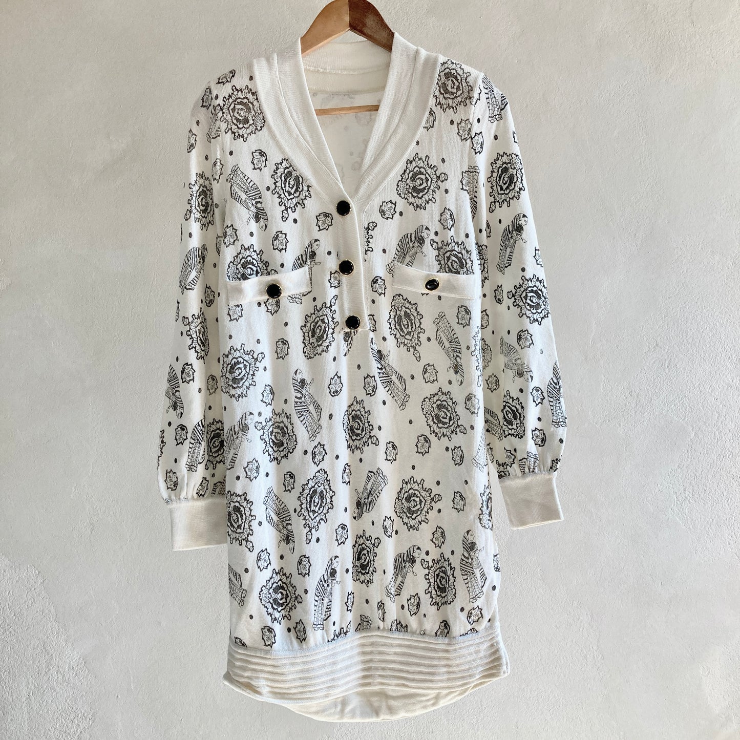 Naiste Vintage Õlakutega Pikem Kampsun, Tuunika Suurus 38-40