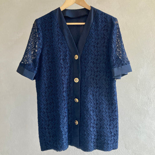 Vintage Womens Floral Blouse Size 44