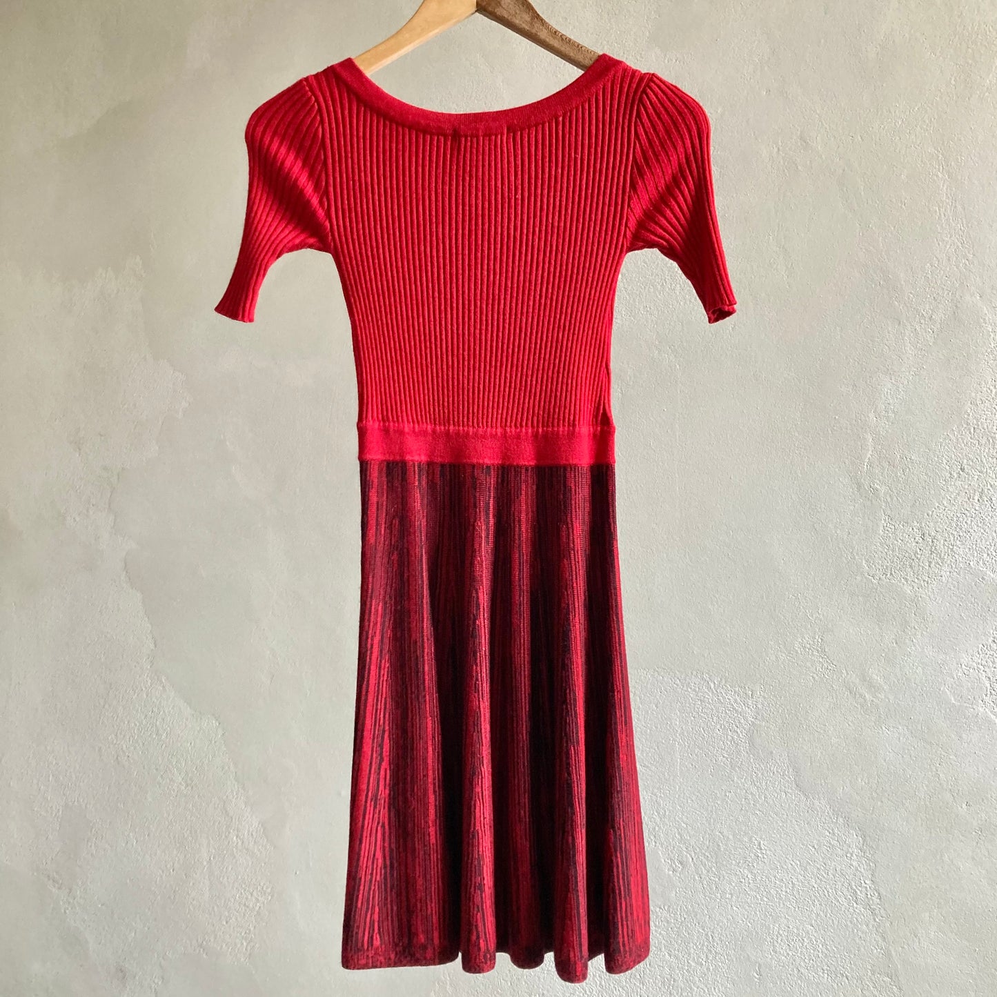 Womens Stretchy Knitted Skater Dress Size XS