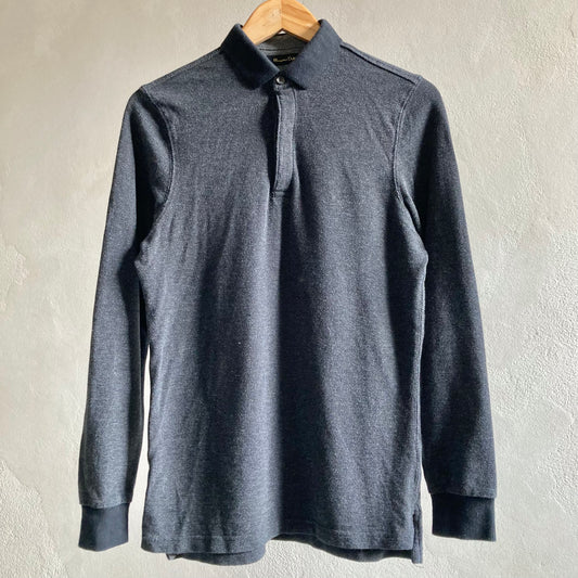 Massimo Dutti Mens Long Sleeve Polo Shirt Size S