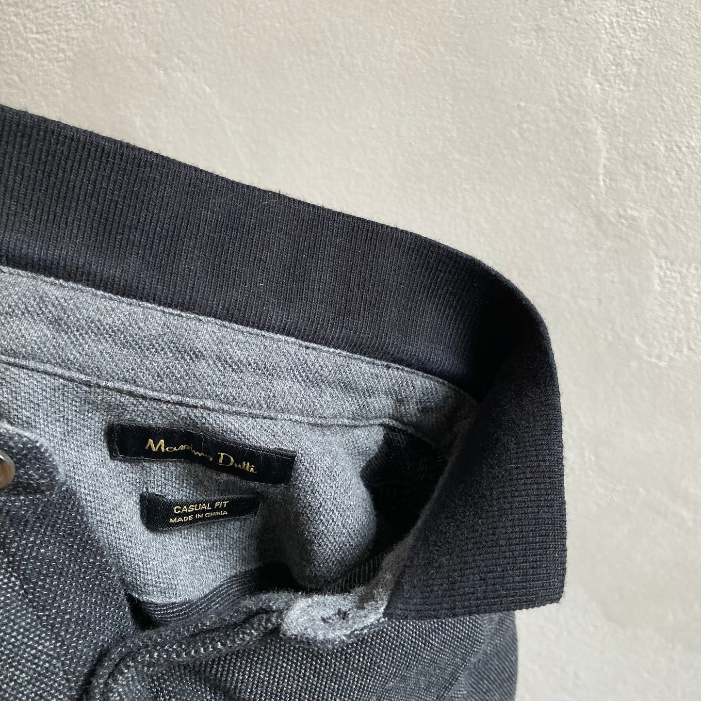 Massimo Dutti Mens Long Sleeve Polo Shirt Size S