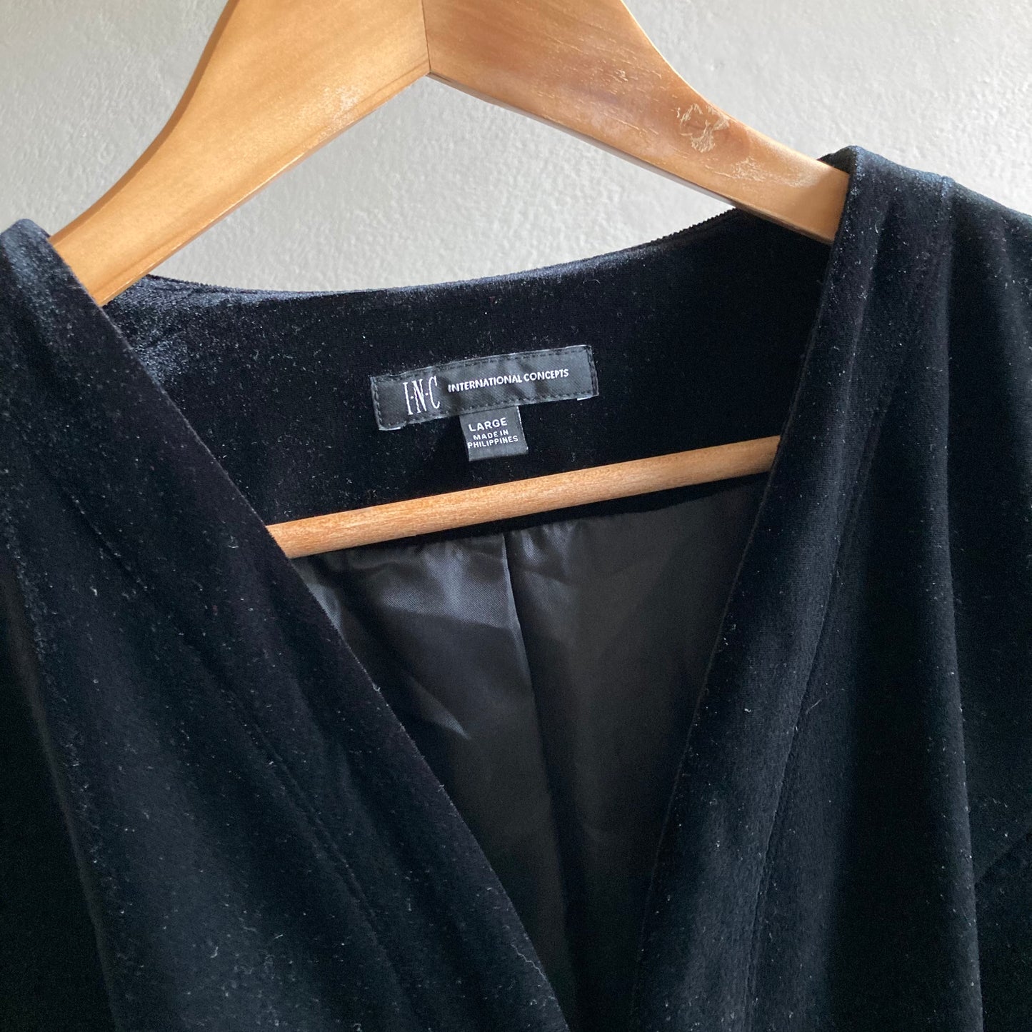 International Concepts Womens Velvet Blazer Size L