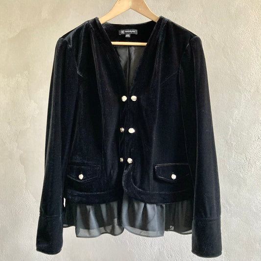 International Concepts Womens Velvet Blazer Size L