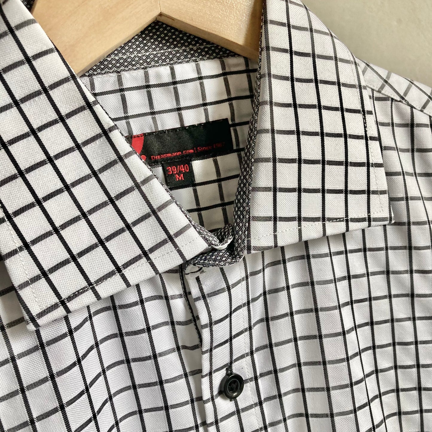 Dressmann Mens Check Shirt Size M