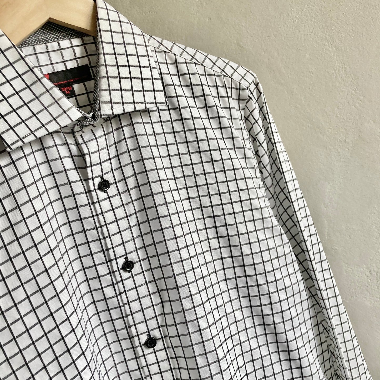 Dressmann Mens Check Shirt Size M