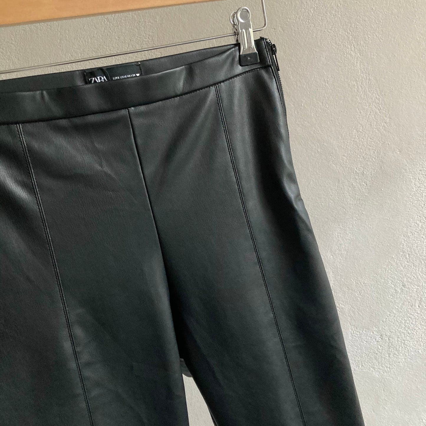 Zara Womens Faux Leather Trousers Size S