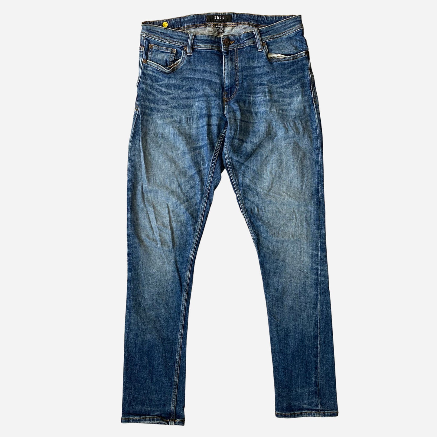 Smog Mens Blue Jeans Size W32/L34