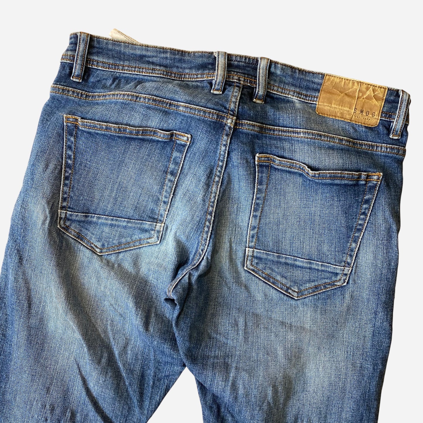 Smog Mens Blue Jeans Size W32/L34