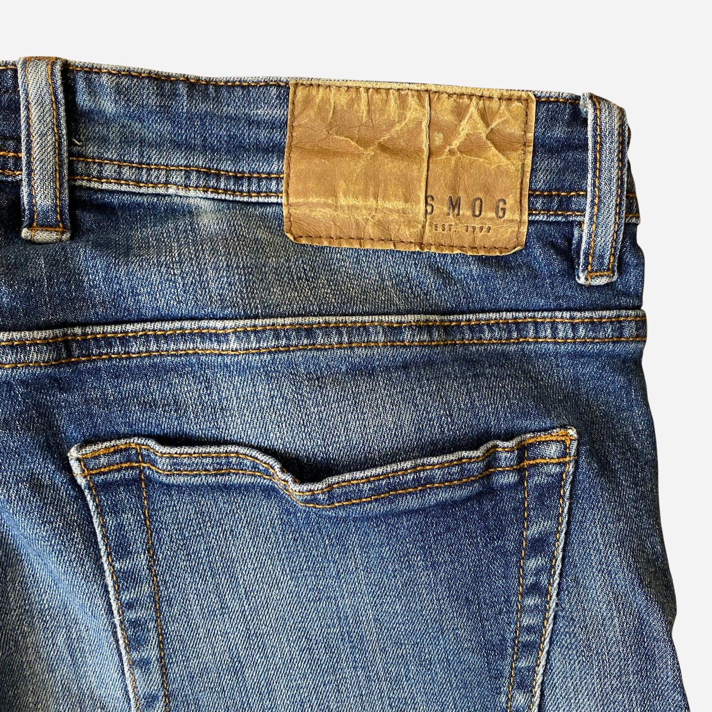 Smog Mens Blue Jeans Size W32/L34
