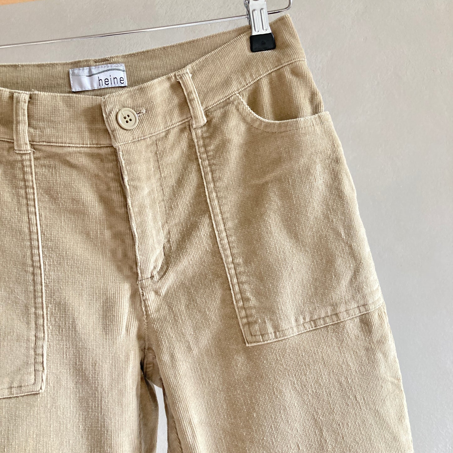Womens Cropped Corduroy Trousers Size 36