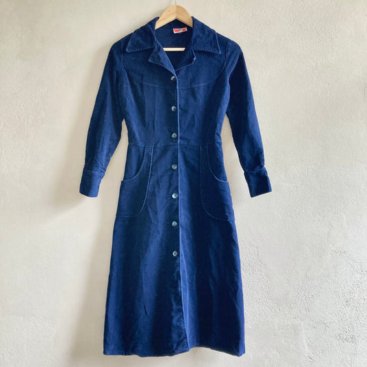 Vintage Womens Velvet Dress Size 34-36