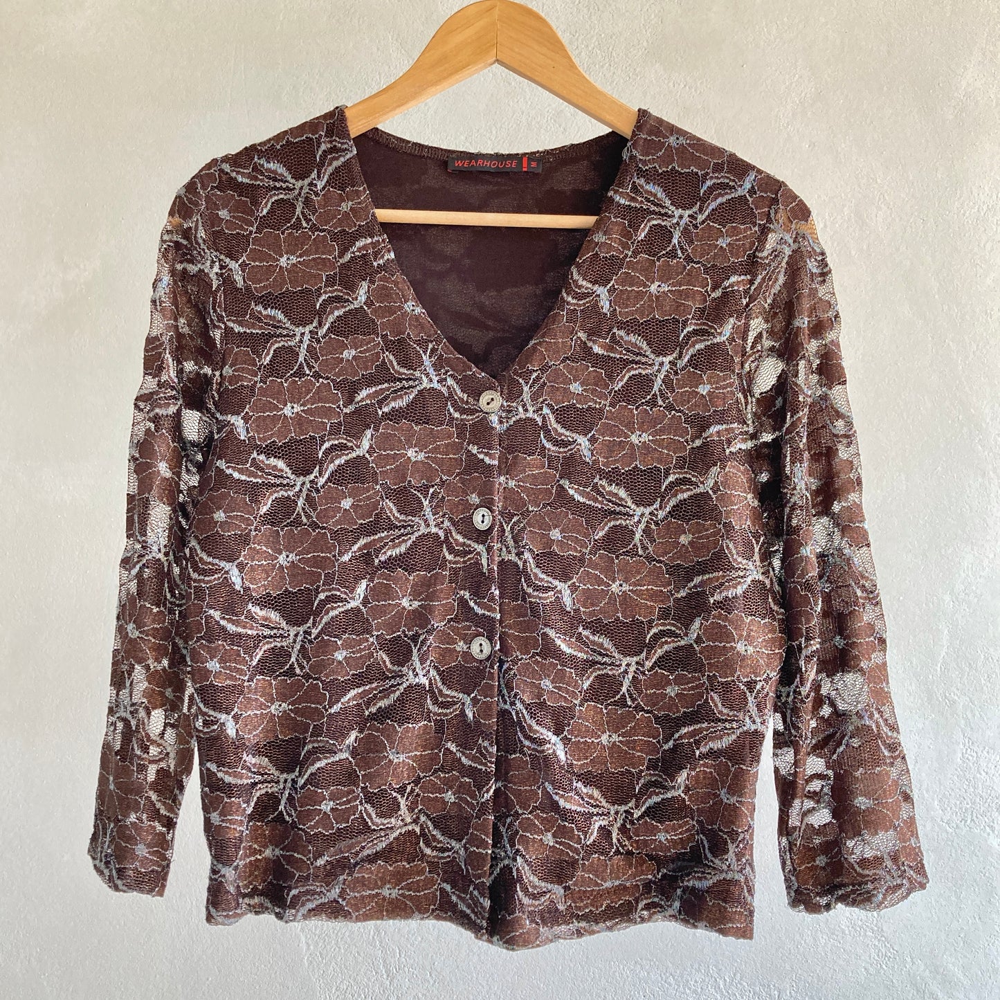 Womens Formal Floral Blouse Size M