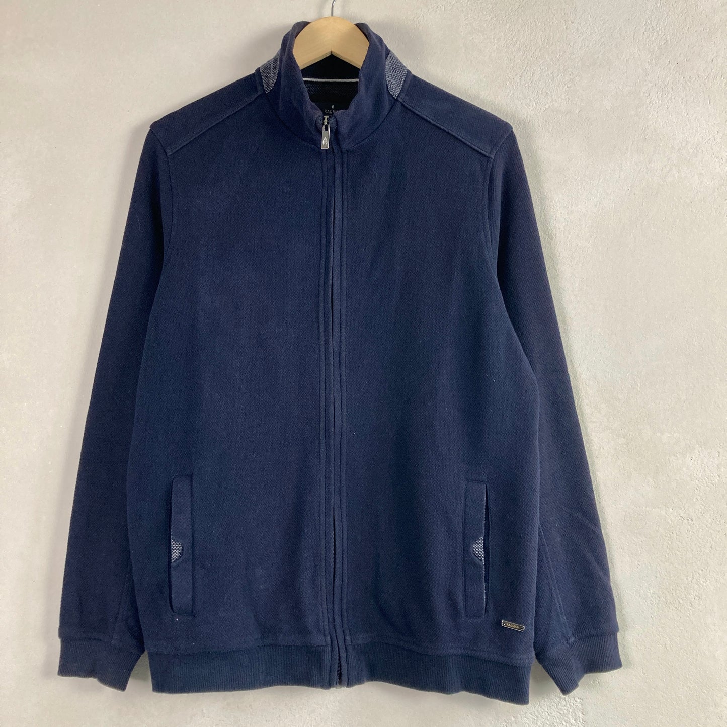 Ragman Mens Zip Up Sweater Size L