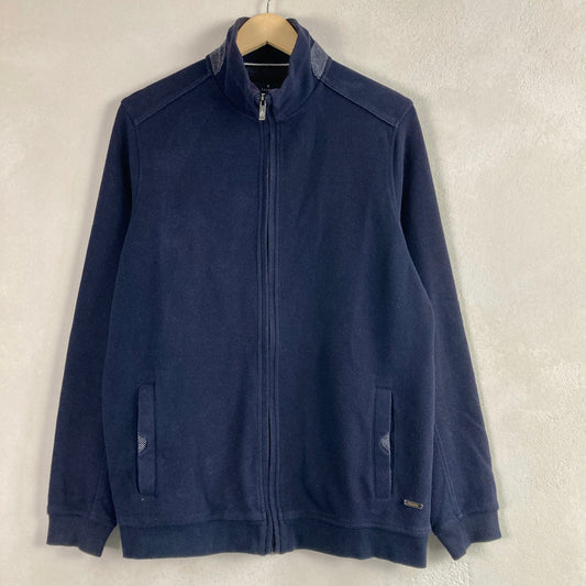 Ragman Mens Zip Up Sweater Size L