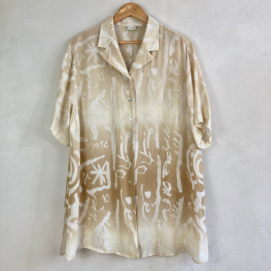 Vintage Womens Sheer Blouse Size 42-44
