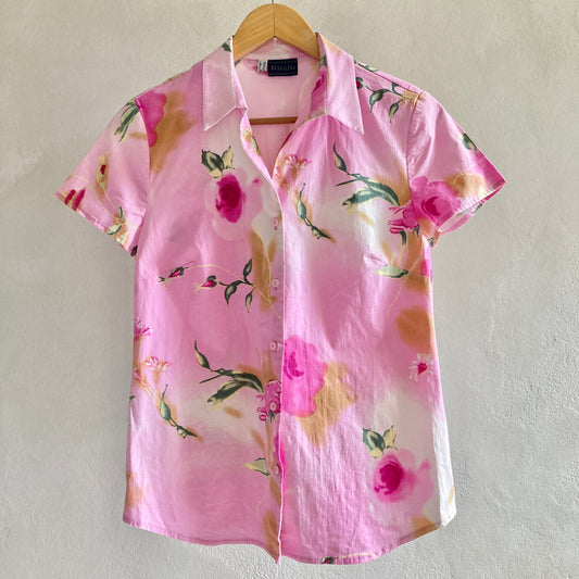 Biaggini Womens Floral Blouse Size 40