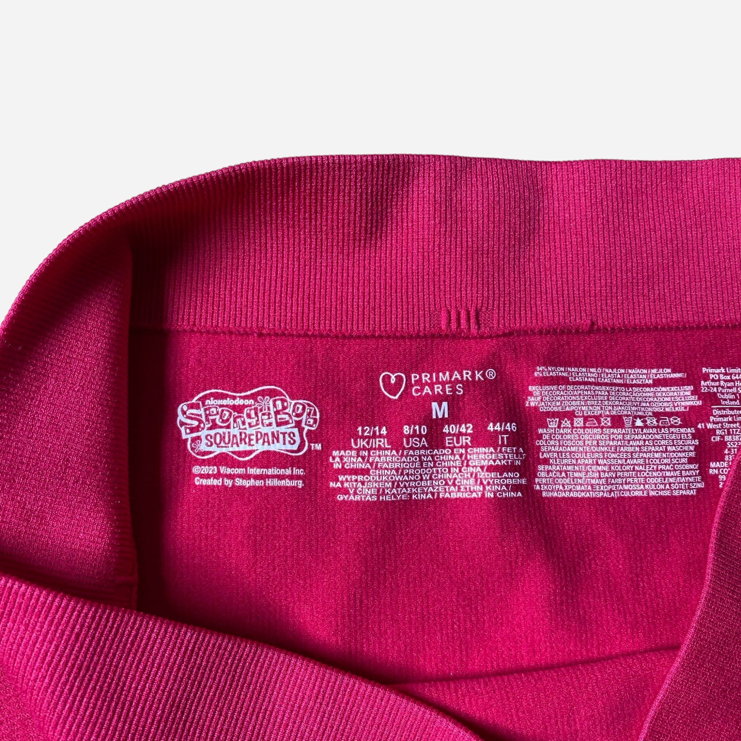 Spongebob Squarepants Womens Pink Boody Shorts Size M