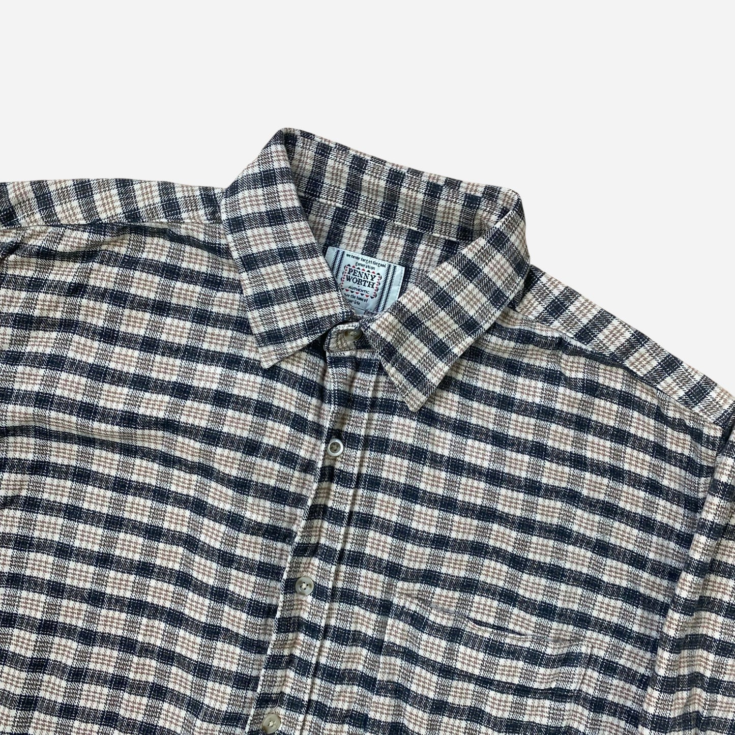 Pennyworth Mens Casual Flannel Shirt Size L