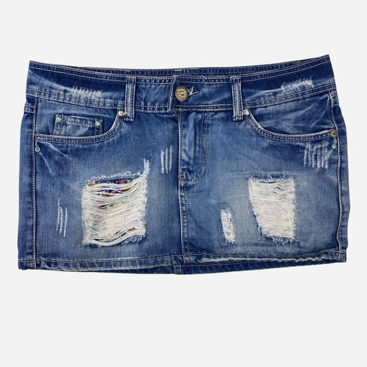 Miss bon bon Womens Denim Mini Skirt Size XL