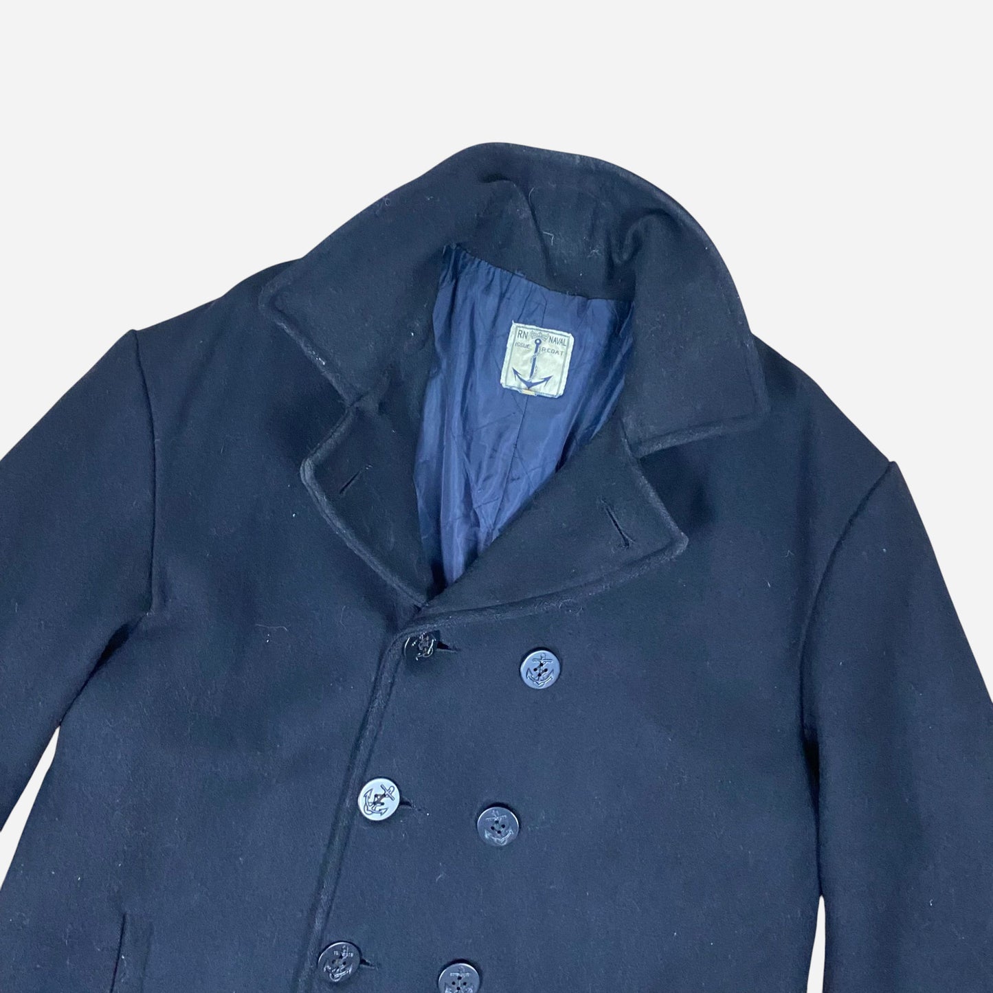 Vintage RN NAVAL Meeste Mantel Pea Coat Suurus XL