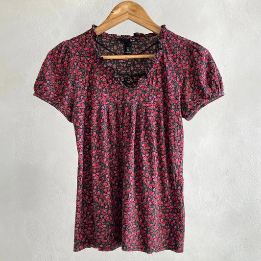 H&M Womens Floral Top Size S