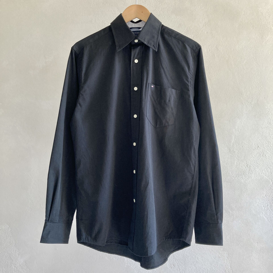 Tommy Hilfiger Mens Casual Black Shirt Size S
